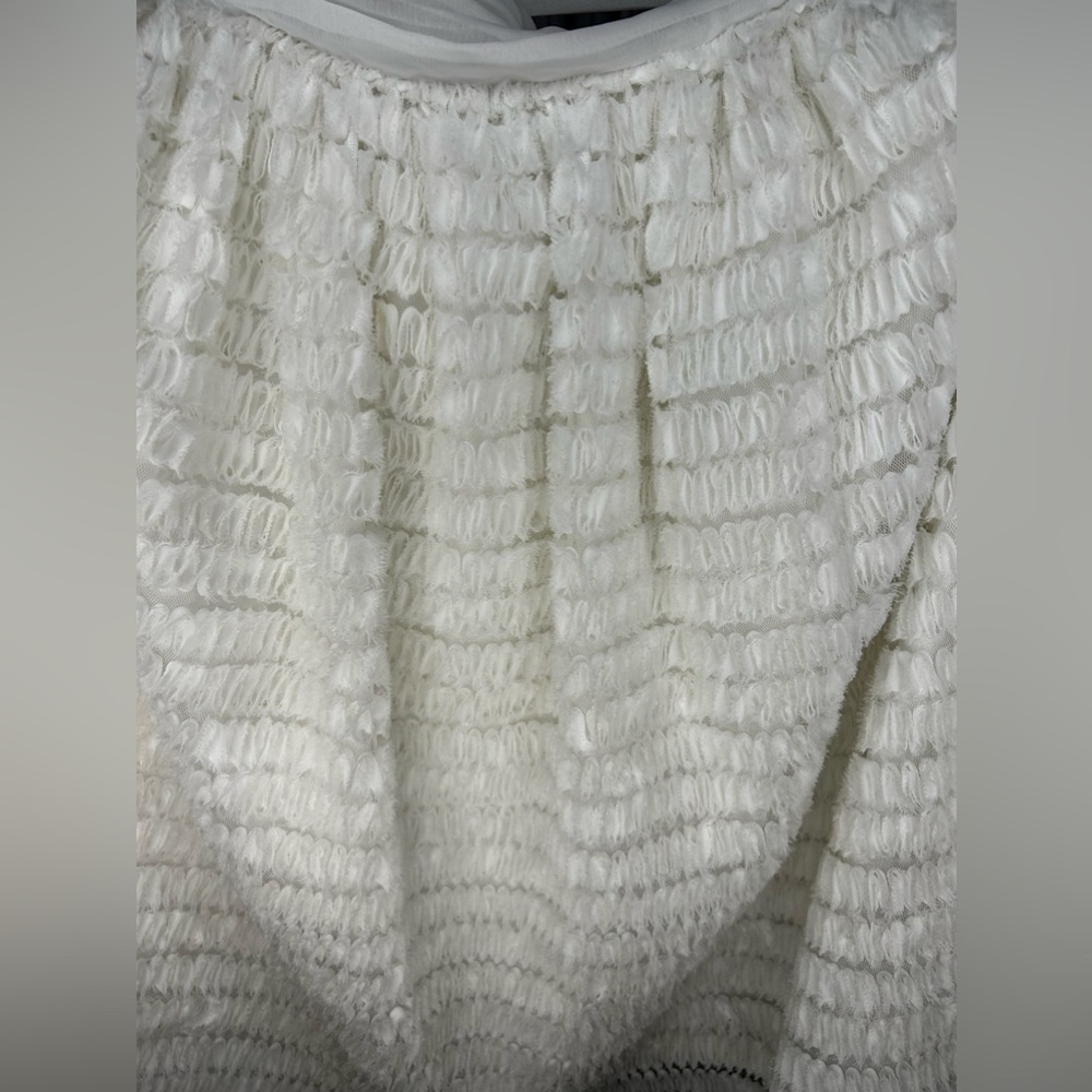 Women’s Jill Stuart Designer White Strapless Polyester Bow Midi Dress Size 8 - Picture 5 of 8